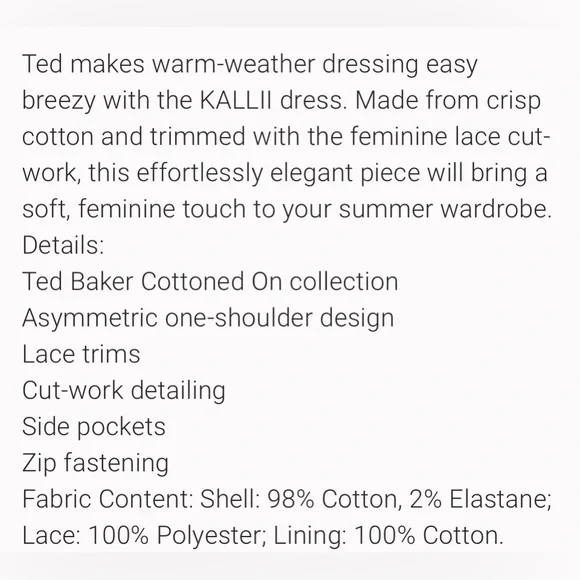 TED BAKER KALLII DRESS   NWOT - Picture 15 of 15